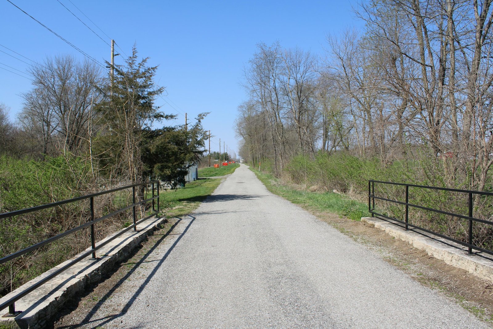 Looking west